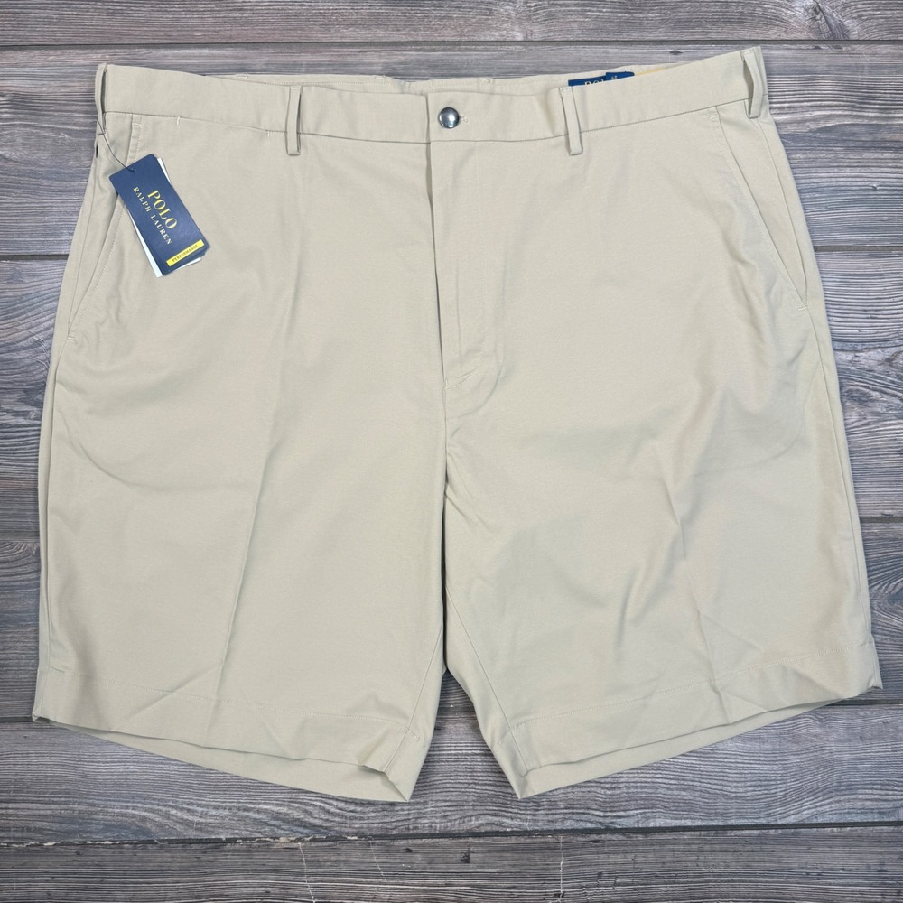 Polo Ralph Lauren Mens Size 42B Performance Golf Shorts Khaki Tan Stretch New